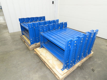 Lewco 36"W Conveyor Leg Stationary Floor Support BLUE 24-5/8" to 36-5/8"H