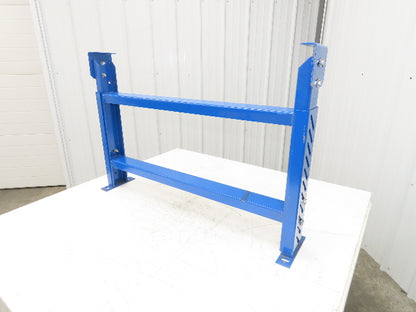 Lewco 36"W Conveyor Leg Stationary Floor Support BLUE 24-5/8" to 36-5/8"H