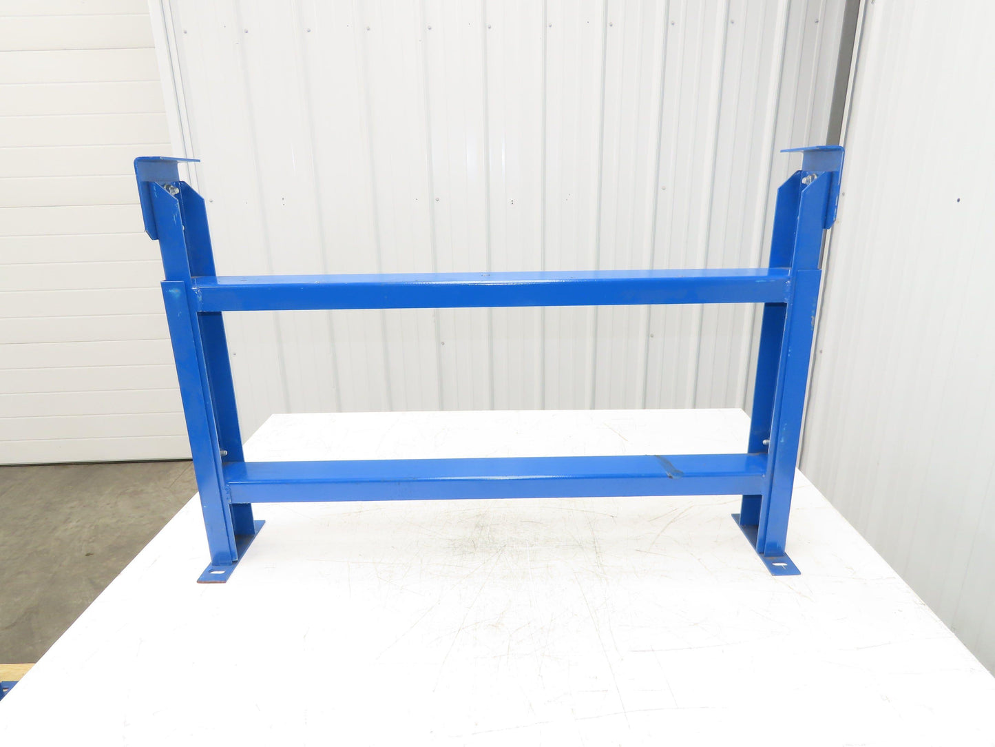 Lewco 36"W Conveyor Leg Stationary Floor Support BLUE 24-5/8" to 36-5/8"H