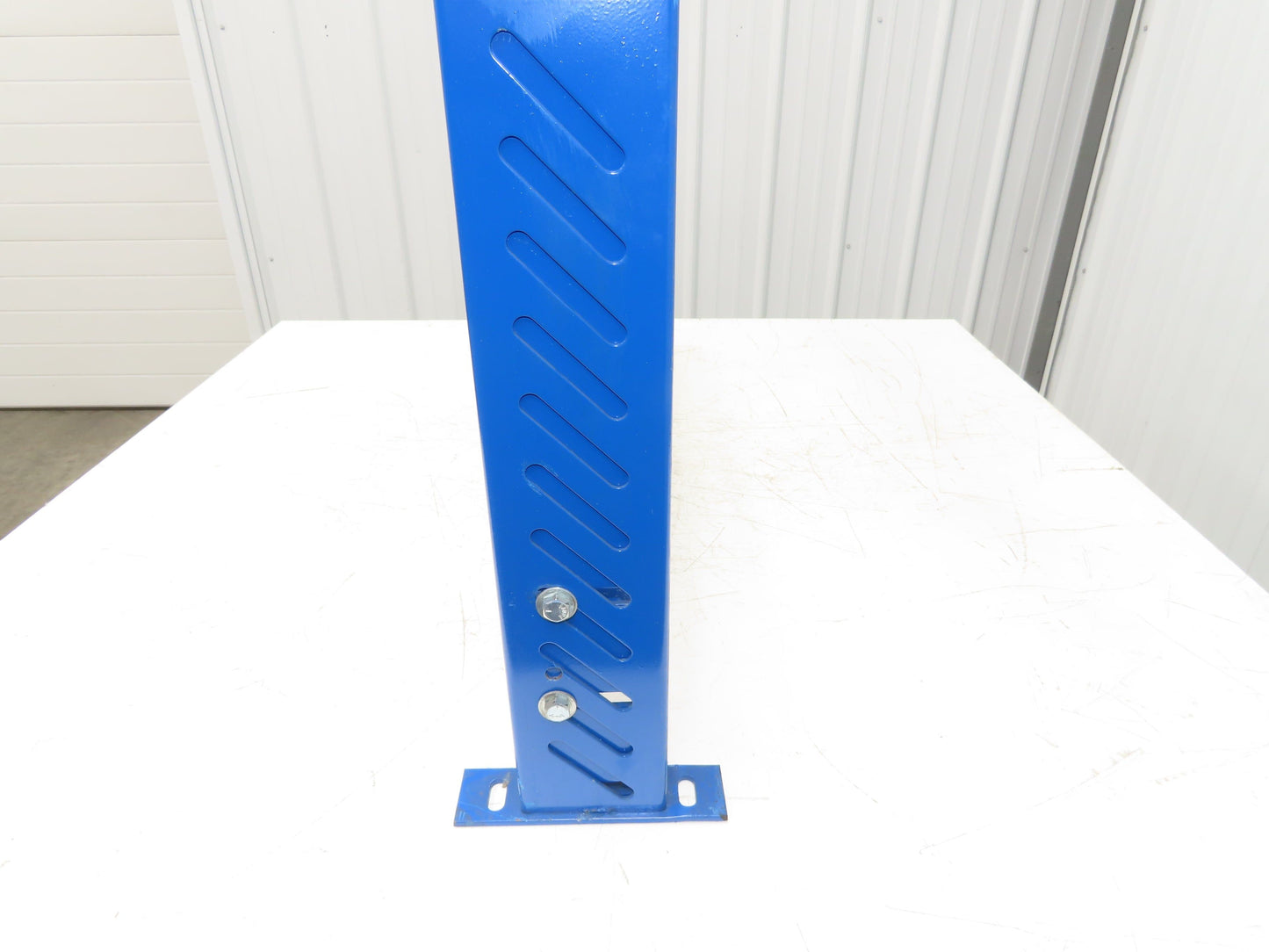 Lewco 36"W Conveyor Leg Stationary Floor Support BLUE 24-5/8" to 36-5/8"H