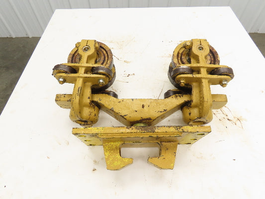 American Monorail Bridge Crane Hoist Trolley Manual End Truck 6-1/2" Wheels