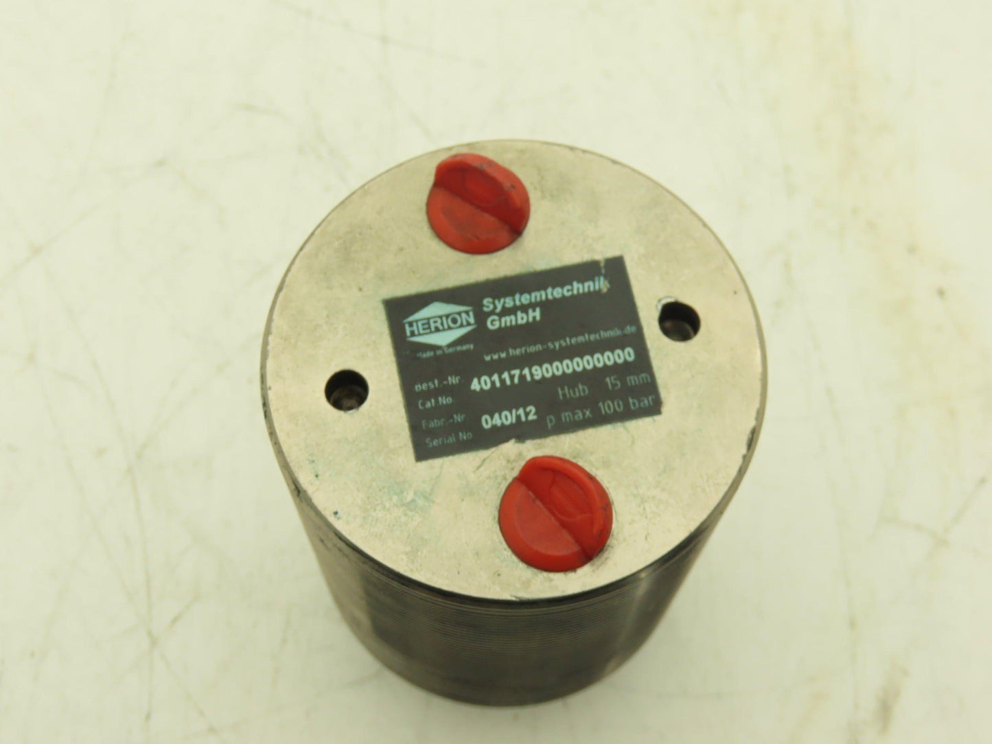 Herion 4011719000000000 Workholding Cylinder 100 Bar 15mm Stroke M75-2.0 Thread