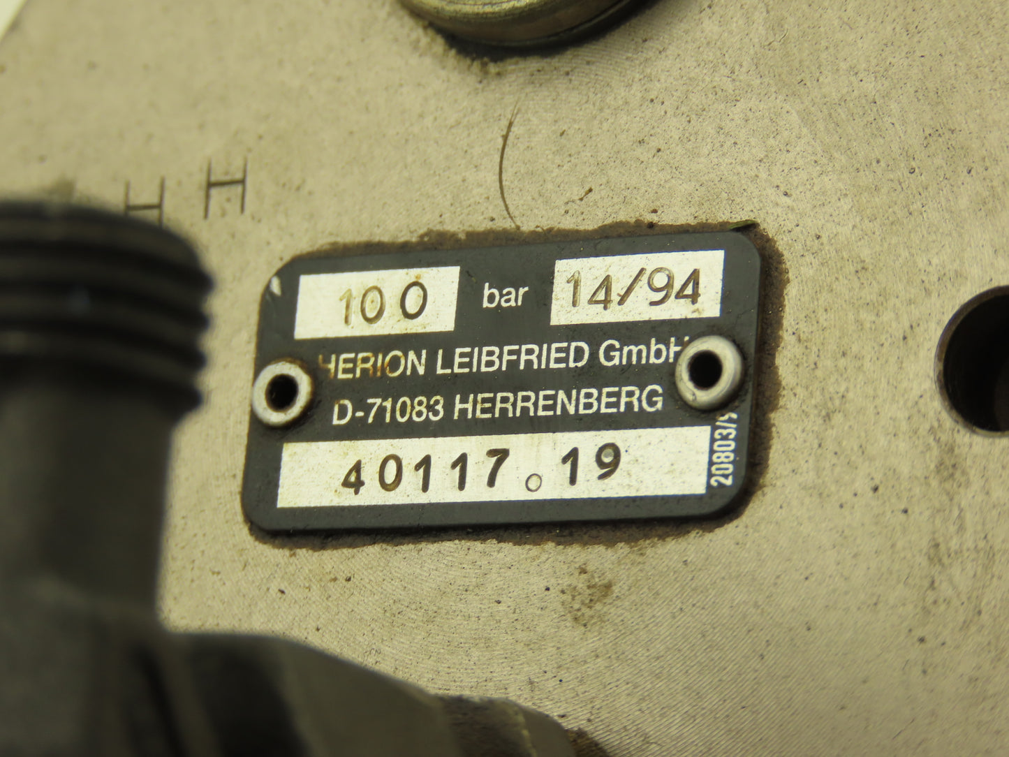 Herion 40117.19 Workholding Cylinder 100 Bar 15mm Stroke M75-2.0 Thread