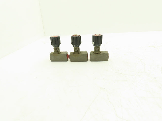 Herion DRV-8-1.1/0-P Needle Valve w/Reverse Flow Check 1/4"npt MU-08HR  Lot of 3
