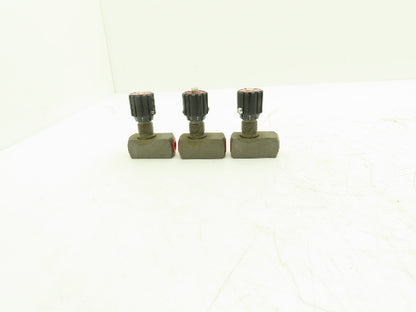Herion DRV-8-1.1/0-P Needle Valve w/Reverse Flow Check 1/4"npt MU-08HR  Lot of 3
