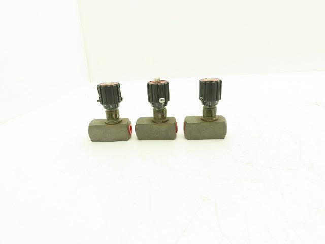 Herion DRV-8-1.1/0-P Needle Valve w/Reverse Flow Check 1/4"npt MU-08HR  Lot of 3