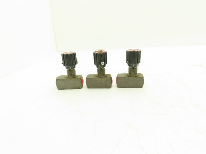 Herion DRV-8-1.1/0-P Needle Valve w/Reverse Flow Check 1/4"npt MU-08HR  Lot of 3