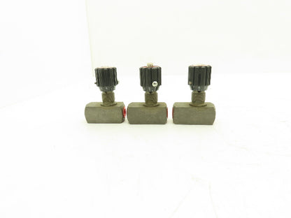 Herion DRV-8-1.1/0-P Needle Valve w/Reverse Flow Check 1/4"npt MU-08HR  Lot of 3