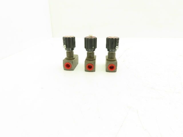 Herion DRV-8-1.1/0-P Needle Valve w/Reverse Flow Check 1/4"npt MU-08HR  Lot of 3