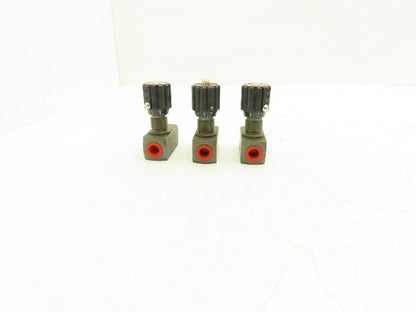 Herion DRV-8-1.1/0-P Needle Valve w/Reverse Flow Check 1/4"npt MU-08HR  Lot of 3
