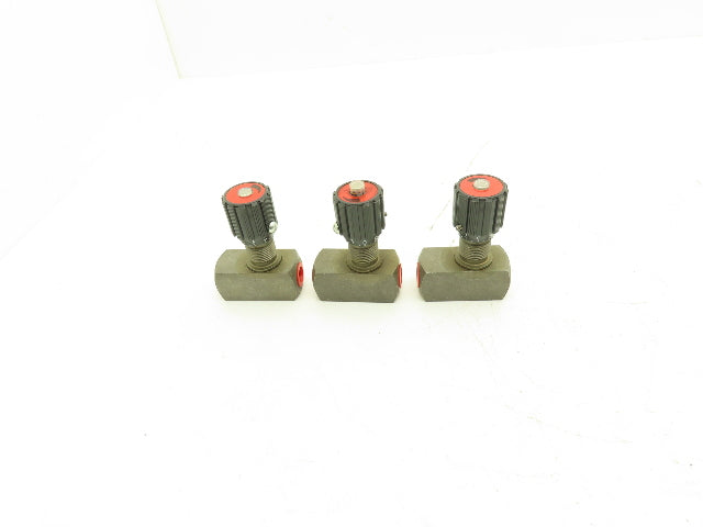 Herion DRV-8-1.1/0-P Needle Valve w/Reverse Flow Check 1/4"npt MU-08HR  Lot of 3