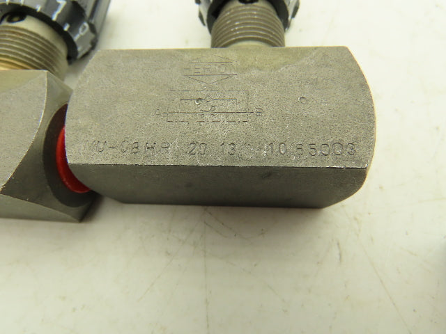 Herion DRV-8-1.1/0-P Needle Valve w/Reverse Flow Check 1/4"npt MU-08HR  Lot of 3