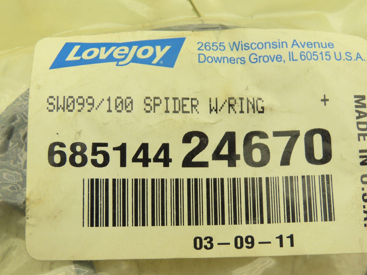 Lovejoy 68514424670 SW099-100 Spider Coupling Lot of 3