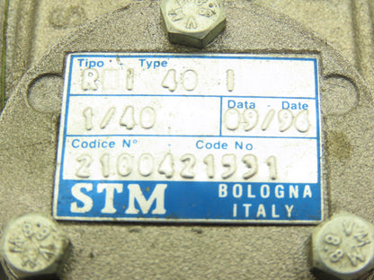 STM RMI 40 I Worm Gearbox 40:1 Reducer 0.29Hp 412rpm IEC 63