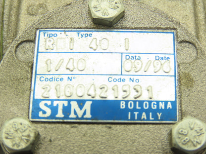 STM RMI 40 I Worm Gearbox 40:1 Reducer 0.29Hp 412rpm IEC 63