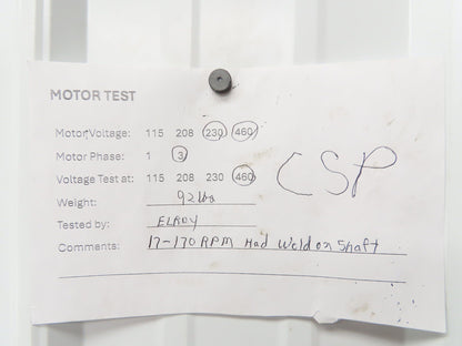 US Motors Varidrive Gearmotor 20:1 Variable Speed 21-208rpm 1/2Hp 230/460V 3PH