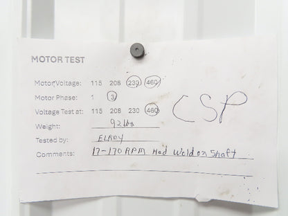 US Motors Varidrive Gearmotor 20:1 Variable Speed 21-208rpm 1/2Hp 230/460V 3PH