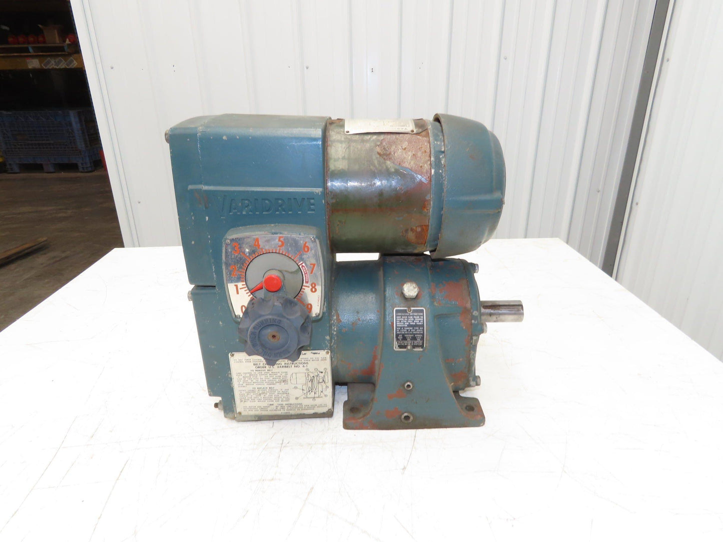 US Motors Varidrive Gearmotor 20:1 Variable Speed 21-208rpm 1/2Hp 230/460V 3PH