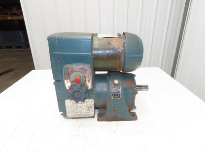 US Motors Varidrive Gearmotor 20:1 Variable Speed 21-208rpm 1/2Hp 230/460V 3PH