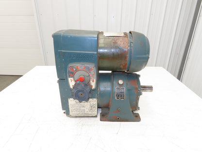 US Motors Varidrive Gearmotor 20:1 Variable Speed 21-208rpm 1/2Hp 230/460V 3PH