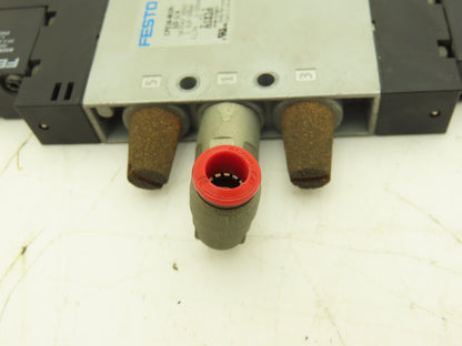 Festo CPE18-M1H-5JS-1/4 5/2 Double Solenoid Valve 1500 l/min Lot of 2