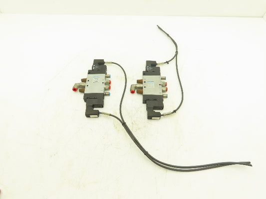 Festo CPE18-M1H-5JS-1/4 5/2 Double Solenoid Valve 1500 l/min Lot of 2