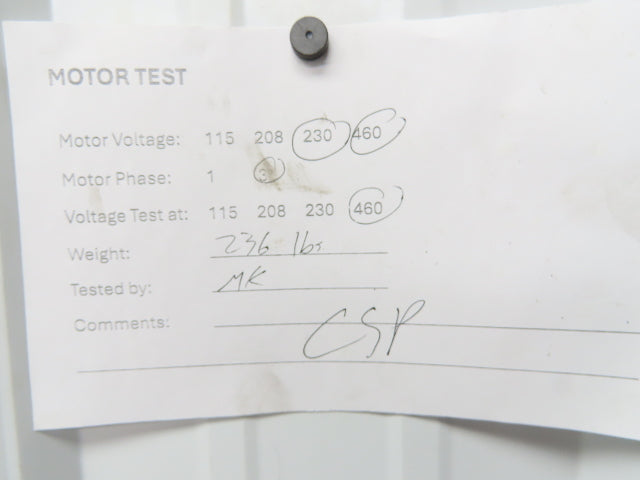Siemens 1LA9166-2KA96-ZN01 Kaeser Compressor Motor 25Hp 3550 RPM 460V 3PH 160L