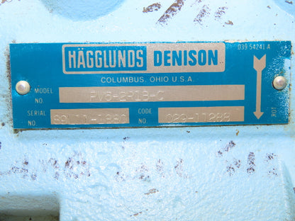 Hagglunds Denison PV6-2R1B-C Piston Pump 6GPM .88 in³/rev 3500psi 3000rpm Max