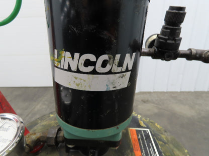 Lincoln V350120000 50:1 Pneumatic Grease Barrel Pump Portable 16Gal 120lb Lifter
