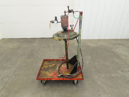 Lincoln V350120000 50:1 Pneumatic Grease Barrel Pump Portable 16Gal 120lb Lifter