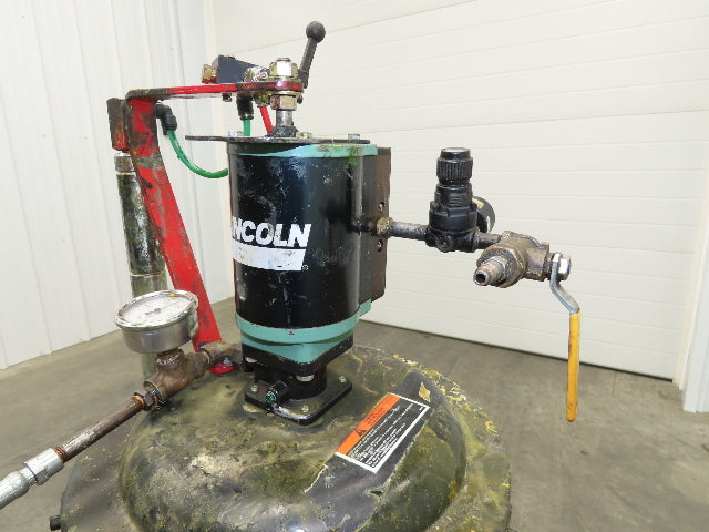 Lincoln V350120000 50:1 Pneumatic Grease Barrel Pump Portable 16Gal 120lb Lifter