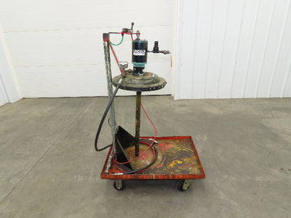 Lincoln V350120000 50:1 Pneumatic Grease Barrel Pump Portable 16Gal 120lb Lifter