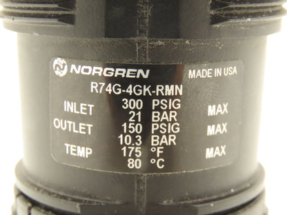 Norgren R74G-4GK-RMN Excelon Regulator 1/2NPT 4-145psi