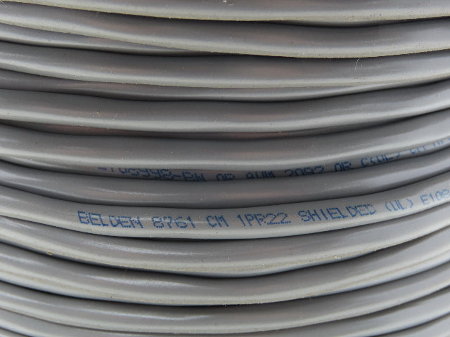 Belden 8761 060 Wire Spool 22AWG 225' 1 Pair Twisted Gray Cable 300V