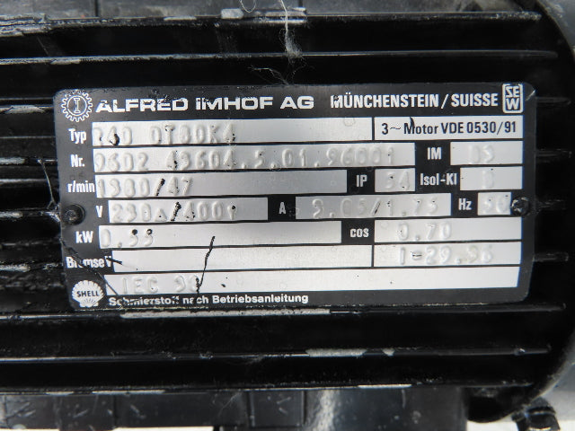 Sew Eurodrive R40DT80K4 Inline Gearmotor 29.36 Reducer 47rpm .33kw 230/400V 3PH