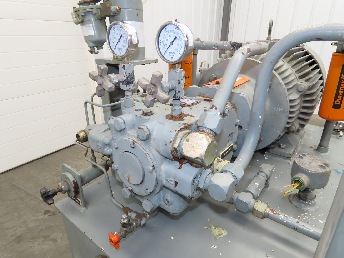 Sauer Danfoss 90R100 Hydraulic Piston Pump Unit 60 Gal 87 GPM 6000 PSI 40 Hp