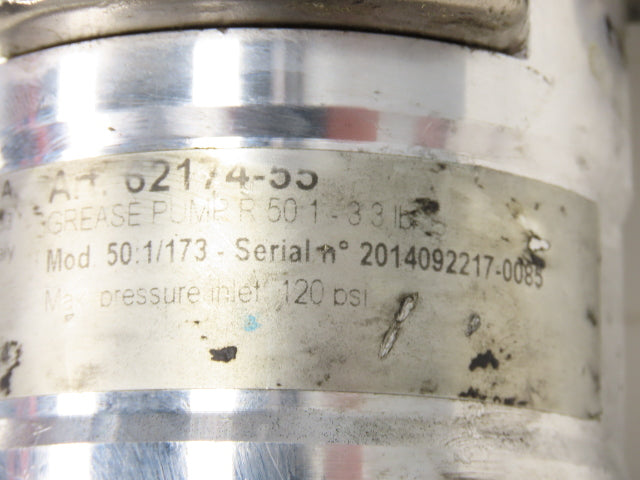 RAASM 62174-55 Series 238 Pneumatic Grease Pump 50:1 Ratio 120 lb Drum 29" Tube