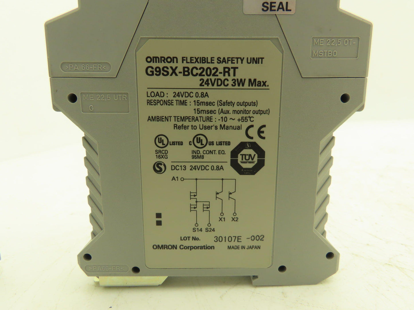 Omron G9SX-BC202-RT Flexible Safety Unit 24VDC 0.8A Lot of 2