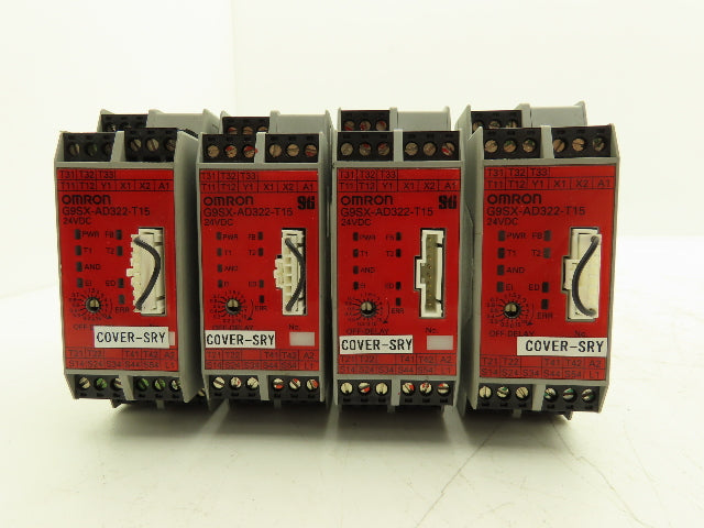 Omron G9SX-AD322-T15 Flexible Safety Unit 24VDC 0.8A 15ms Lot of 4
