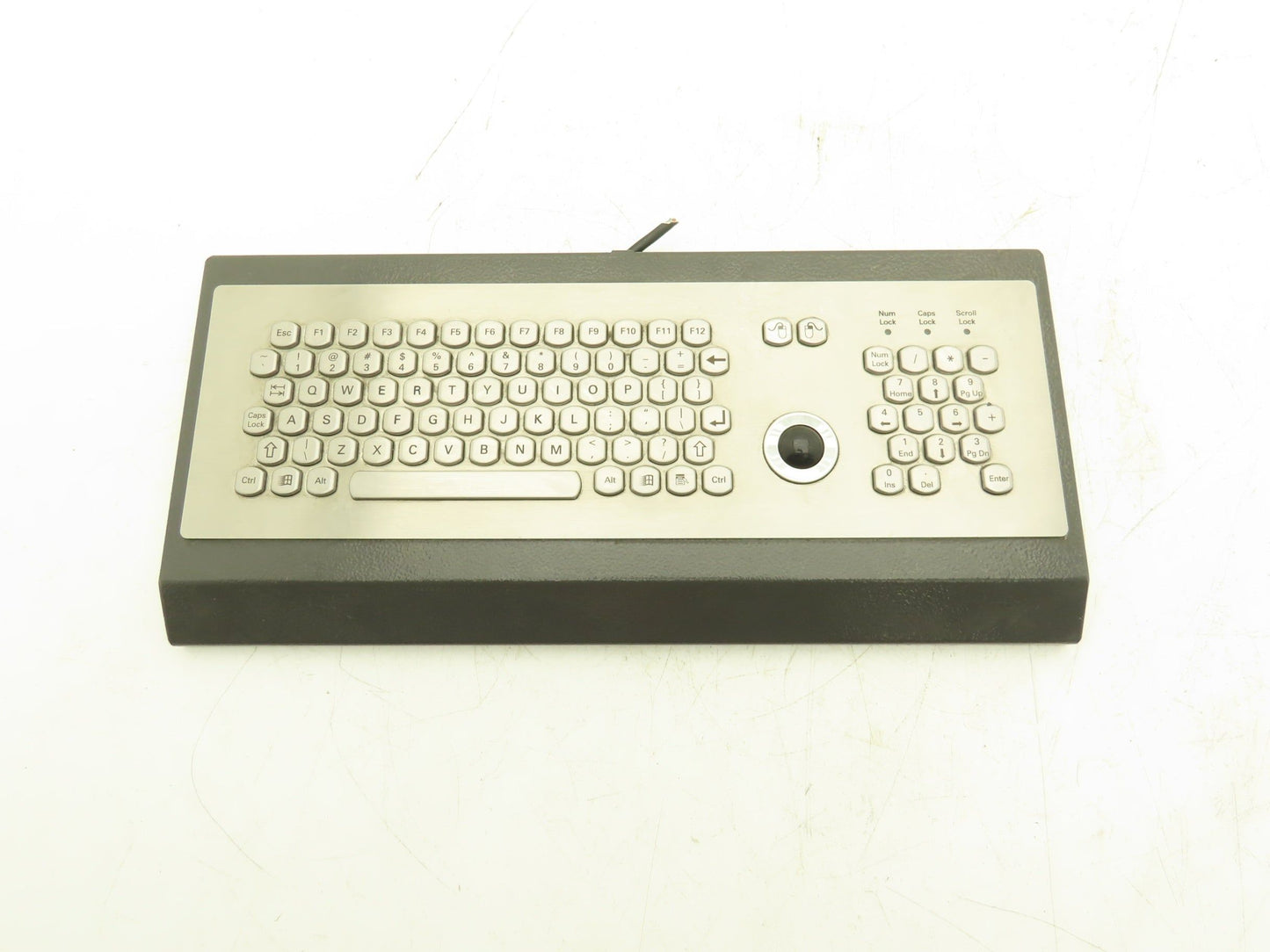 Sasse 1500.9905704 Industrial Keyboard, Stainless with Trackball & Numpad