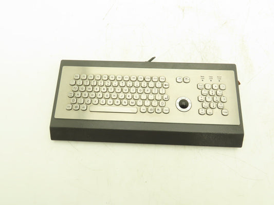 Sasse 1500.9905704 Industrial Keyboard, Stainless with Trackball & Numpad