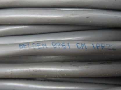 Belden 8761 Multi Wire Spool 22AWG Shielded 1 Pair Twisted Cond 200' Gray Cable