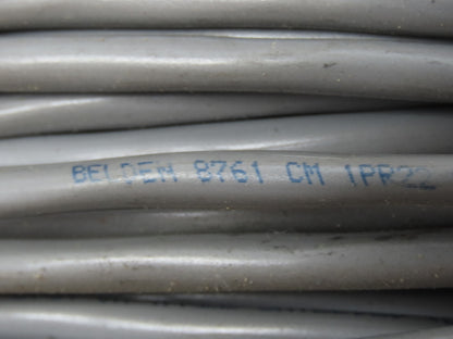 Belden 8761 Multi Wire Spool 22AWG Shielded 1 Pair Twisted Cond 200' Gray Cable