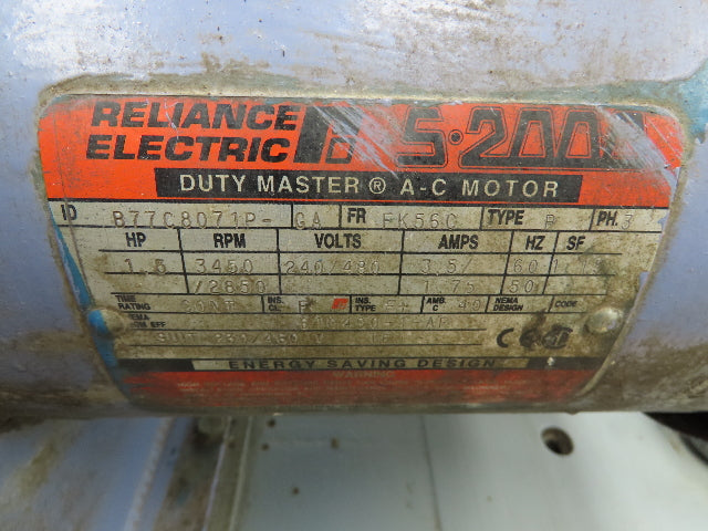 Baldor Reliance UC3214ATZ DC Electric Motor 200Hp 500V 322A 1750/1950RPM DP