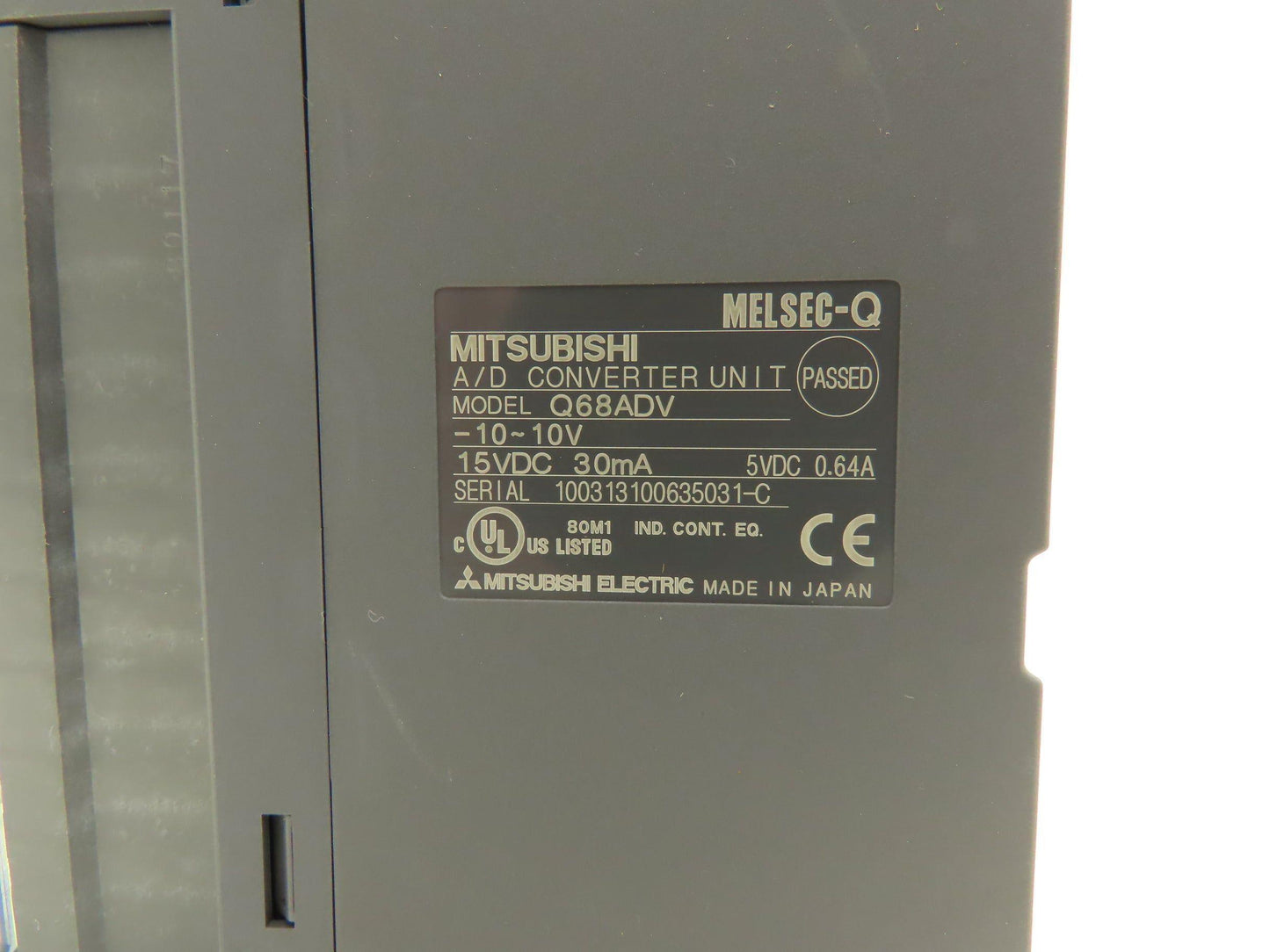Mitsubishi Q68ADV Melsec-Q A/D Converter Unit -10~10V 15VDC 30mA 5VDC 0.64A