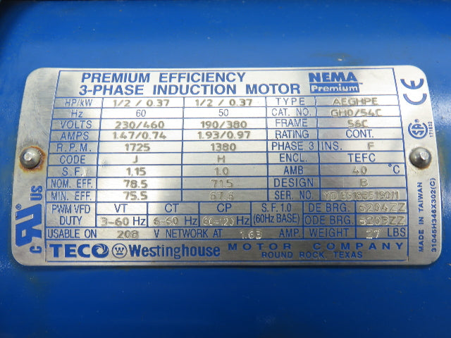Roach 18"x 24"L Small Slider Bed Conveyor 12" Belt .5Hp 230/460V 3PH 80 FPM