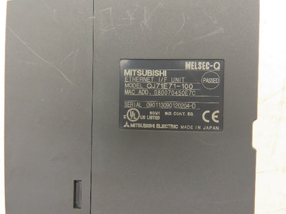 Mitsubishi QJ71E71-100 Melsec-Q Ethernet I/F Unit MISSING Display Cover