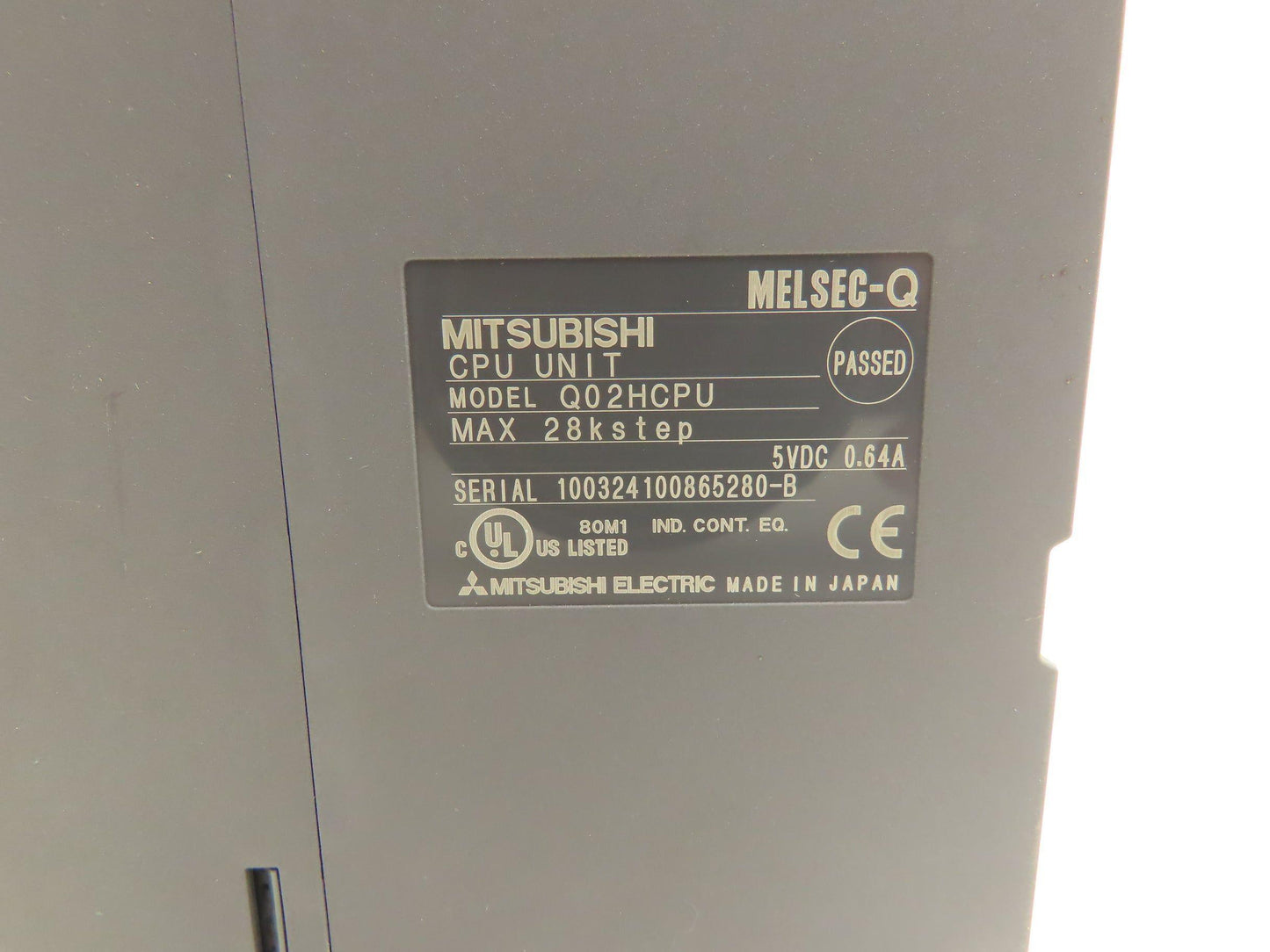 Mitsubishi Q02HCPU Melsec-Q CPU Unit 28k Step Max Lot of 5