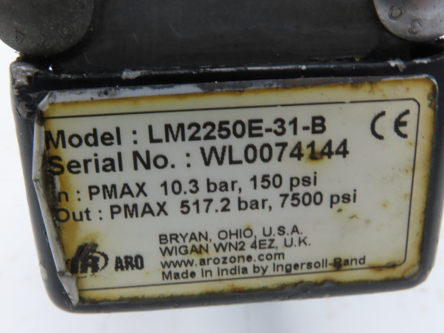 Ingersoll Rand ARO LM2250E-31-B Pneumatic 50:1 Grease Pump 120Lb Drum 27" Tube