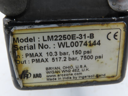 Ingersoll Rand ARO LM2250E-31-B Pneumatic 50:1 Grease Pump 120Lb Drum 27" Tube